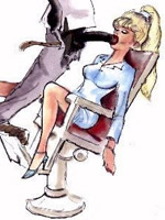 Blonde shemale cartoon babe dominating older man and forced him to obey.